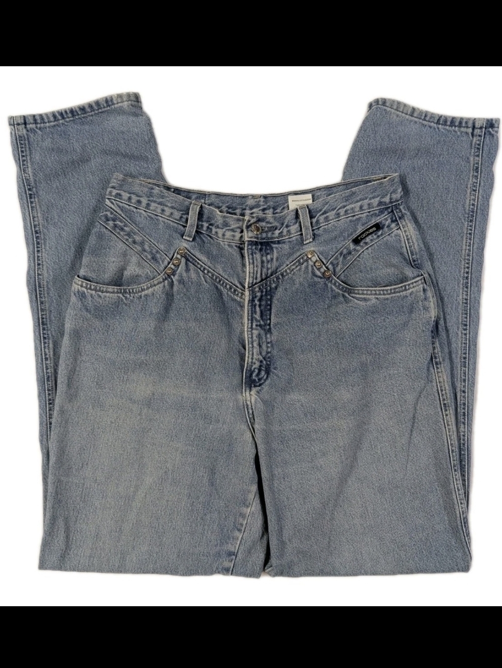 Vintage Rockies Jeans Womens 17/18 XL Long High Rise Bareback Light Wash